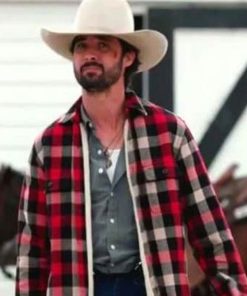 Ryan Bingham Yellowstone Season 3 Walker Red Plaid Jacket