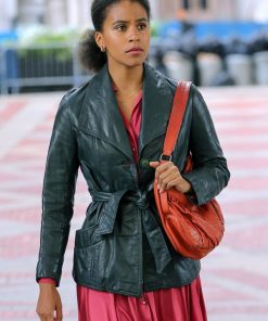 Zazie Beetz Joker Black Leather Jacket 1 1 247x296