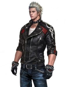 Devil May Cry Anime Black Leather Biker Jacket