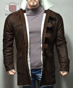 Alternative view of Bane Distressed Brown Coat - Premium Quality Leather
