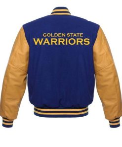 Golden State Warriors Blue And Yellow Varsity Jacket 247x296