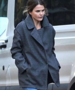Keri Russell Antlers Julia Meadows Grey Coat