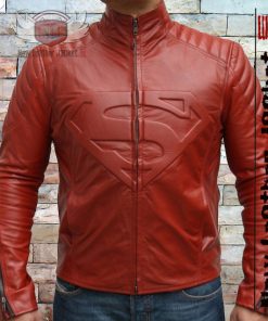 Smallville Red Real Leather Jacket
