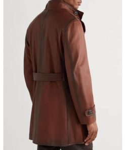 The Man Ralph Fiennes Leather Coat 550x550h 247x296