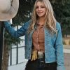 Hassie Harrison Yellowstone Laramie Blue Denim Jacket